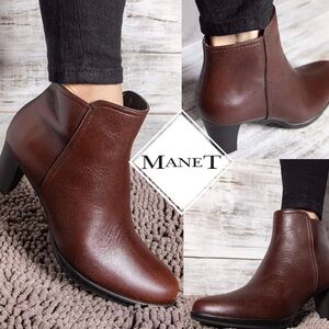 Manet Brown Ankle Boots Women's Size 9.5.
